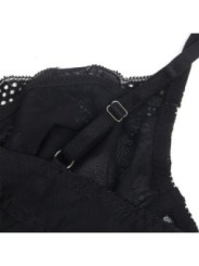 SUBBLIME - 955625 BODY EN DENTELLE AVEC FERMETURE EN BAS NOIR L/XL
