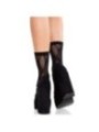LEG AVENUE - CHAUSSETTES NOIRES EN DENTELLE AVEC NŒUD