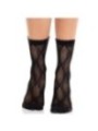 LEG AVENUE - CHAUSSETTES NOIRES EN DENTELLE AVEC NŒUD