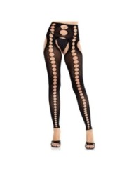 LEG AVENUE - BAS OPAQUES SANS COUTURE ET SANS BRETELLES NOIRS