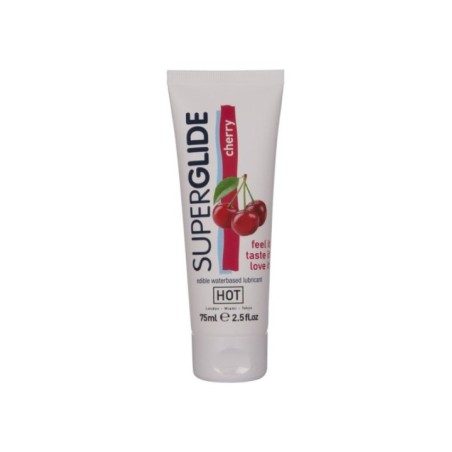 HOT - SUPERGLIDE LUBRIFIANT COMESTIBLE À BASE D'EAU CERISE 75 ML