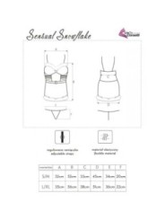 LIVCO CORSETTI FASHION - SENSUAL SNOWFLAKE LC 90603 CHEMISE DE NOËL + STRING + BANDEAU L/XL