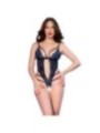 CHILIROSE - CR 4889 BODY BLEU À FLEURS L/XL