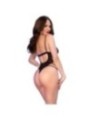 CHILIROSE - CR 4889 BODY BLEU À FLEURS L/XL