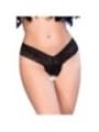 CHILIROSE - CR 4885 STRING NOIR À ENTREJAMBE OUVERT L