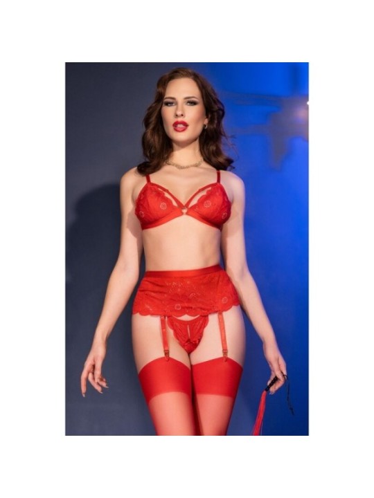 CHILIROSE - CR 4895 ENSEMBLE 5 PIÈCES ROUGE L