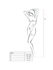 PASSION - FEMME BS013 BODYSTOCKING BLANC TAILLE UNIQUE