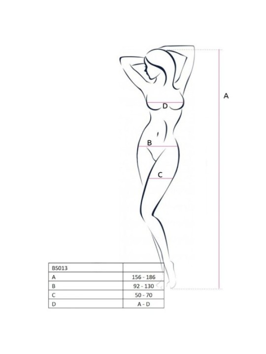 PASSION - FEMME BS013 BODYSTOCKING BLANC TAILLE UNIQUE