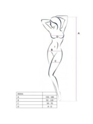 PASSION - FEMME BS016 BODYSTOCKING NOIR TAILLE UNIQUE