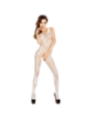 PASSION - FEMME BS020 BODYSTOCKING BLANC TAILLE UNIQUE