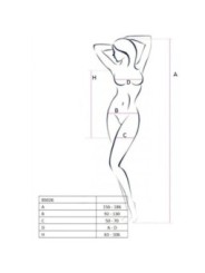 PASSION - FEMME BS026 BODYSTOCKING BLANC STYLE ROBE TAILLE UNIQUE