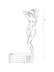 PASSION - FEMME BS034 BODYSTOCKING NOIR TAILLE UNIQUE