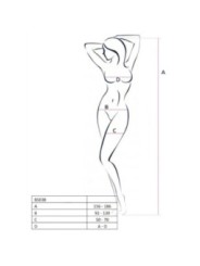 PASSION - FEMME BS038 BODYSTOCKING BLANC TAILLE UNIQUE