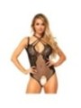 LEG AVENUE - TEDDY SANS CROTHLESS EN FILET ET DENTELLE TAILLE UNIQUE