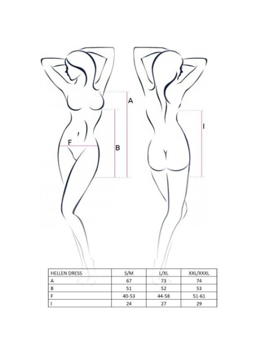 PASSION - FEMME HELLEN ROBE ET STRING TAILLE L/XL