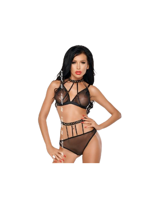 ME-SEDUCE - DOTTY ENSEMBLE DEUX PIÈCES NOIR L/XL