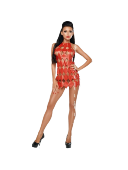ME-SEDUCE - GWEN ROBE DOS NU ROUGE L/XL