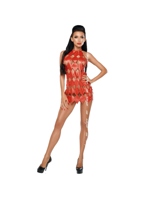 ME-SEDUCE - GWEN ROBE DOS NU ROUGE L/XL