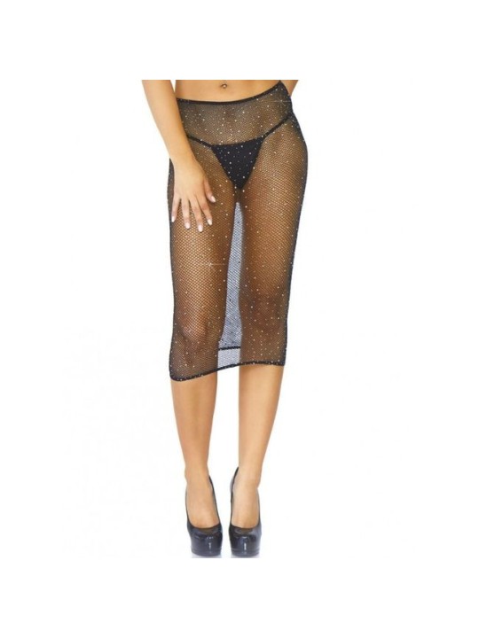LEG AVENUE - RÉSILLE CRISTALISÉE MULTIDRESS NOIR OS