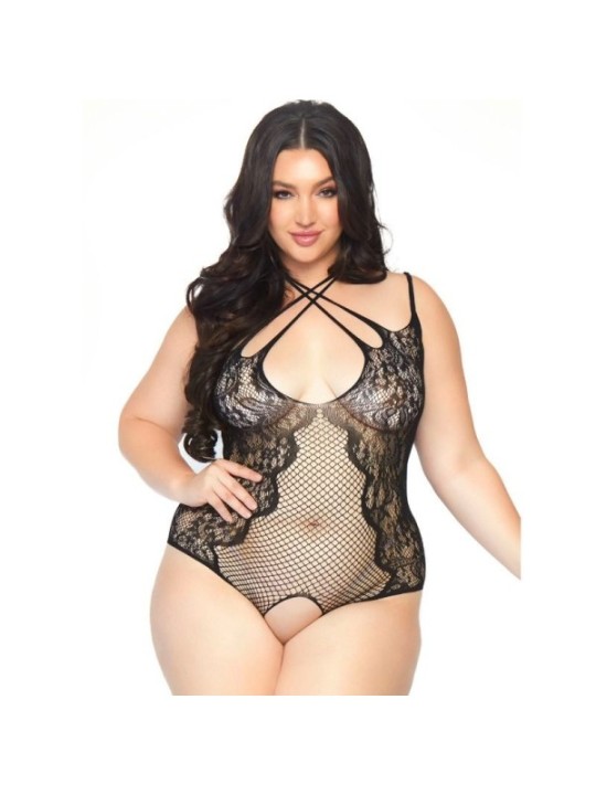LEG AVENUE - TEDDY SANS CROTHLESS 1X-2X