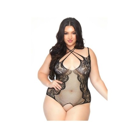 LEG AVENUE - TEDDY SANS CROTHLESS 1X-2X