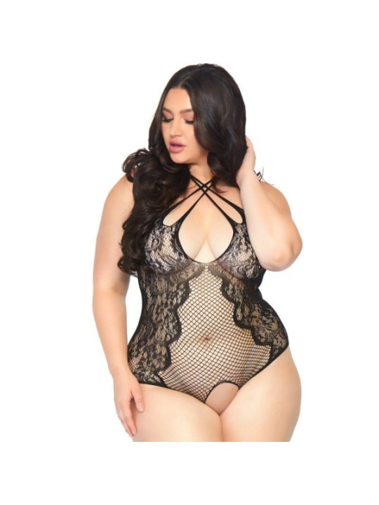 LEG AVENUE - TEDDY SANS CROTHLESS 1X-2X