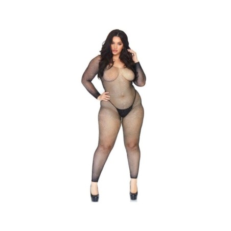 LEG AVENUE - BAS DE CORPS EN FILET CRISTALLISÉ LEG AVENUE - 1X-2X