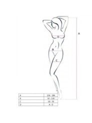 PASSION - FEMME BS062 BODYSTOCKING BLANC TAILLE UNIQUE