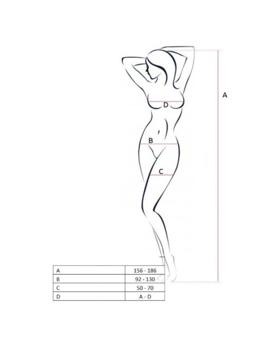 PASSION - FEMME BS062 BODYSTOCKING BLANC TAILLE UNIQUE