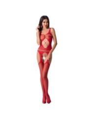 PASSION - FEMME BS057 BODYSTOCKING ROUGE TAILLE UNIQUE