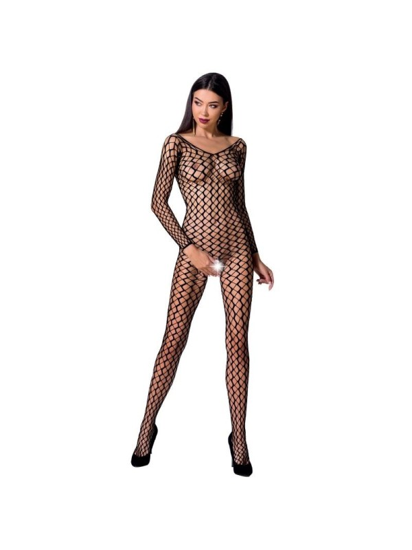 PASSION - FEMME BS068 BODYSTOCKING NOIR TAILLE UNIQUE