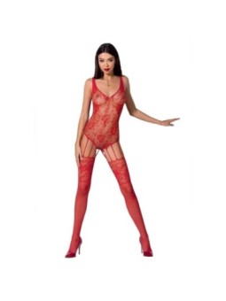 PASSION - FEMME BS074 BODYSTOCKING TAILLE UNIQUE ROUGE