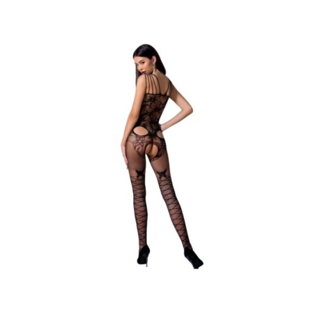 PASSION - FEMME BS076 BODYSTOCKING TAILLE UNIQUE NOIR