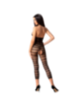 PASSION - FEMME BS081 BODYSTOCKING NOIR TAILLE UNIQUE