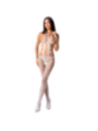 PASSION - FEMME BS084 BODYSTOCKING BLANC TAILLE UNIQUE