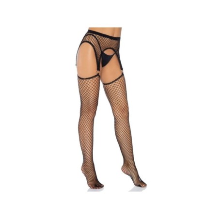 LEG AVENUE - INDUSTRIAL BAS NET AVEC JOINT O ATTACHÉ JARRATIÈRE TAILLE UNIQUE