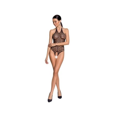 PASSION - FEMME BS087 BODYSTOCKING NOIR TAILLE UNIQUE