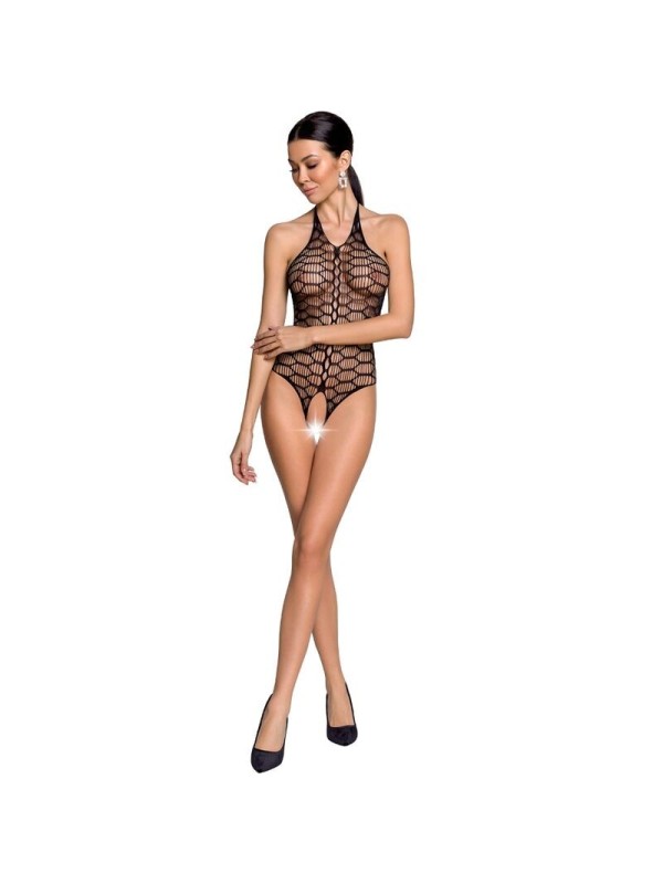 PASSION - FEMME BS087 BODYSTOCKING NOIR TAILLE UNIQUE