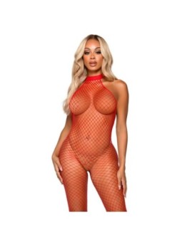 LEG AVENUE - LE FRIVOLE BODYSTOCKING - COL RACER TAILLE UNIQUE ROUGE