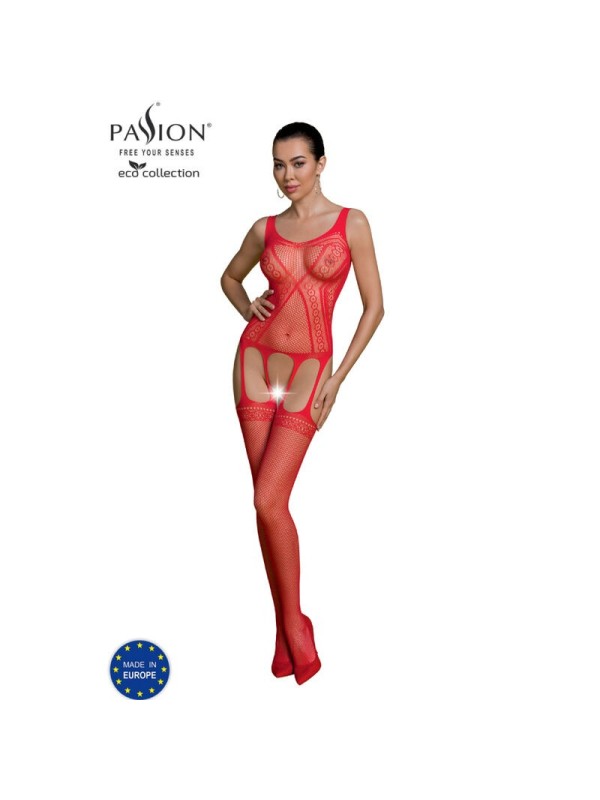 PASSION - BODYSTOCKING ECO COLLECTION ECO BS007 ROUGE