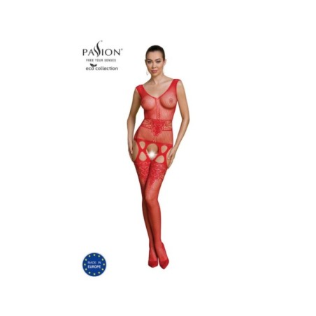 PASSION - BODYSTOCKING ECO COLLECTION ECO BS014 ROUGE