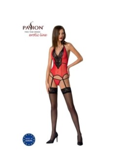 PASSION - PEONIA CORSET LIGNE ÉROTIQUE ROUGE S/M
