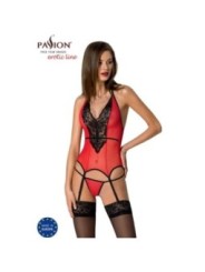 PASSION - PEONIA CORSET LIGNE ÉROTIQUE ROUGE S/M