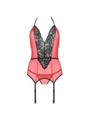 PASSION - PEONIA CORSET LIGNE ÉROTIQUE ROUGE S/M