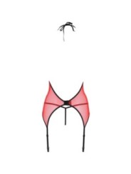 PASSION - PEONIA CORSET LIGNE ÉROTIQUE ROUGE S/M