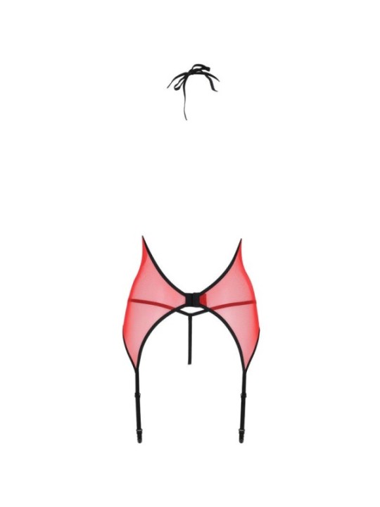 PASSION - PEONIA CORSET LIGNE ÉROTIQUE ROUGE S/M