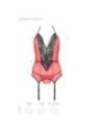 PASSION - PEONIA CORSET LIGNE ÉROTIQUE ROUGE L/XL