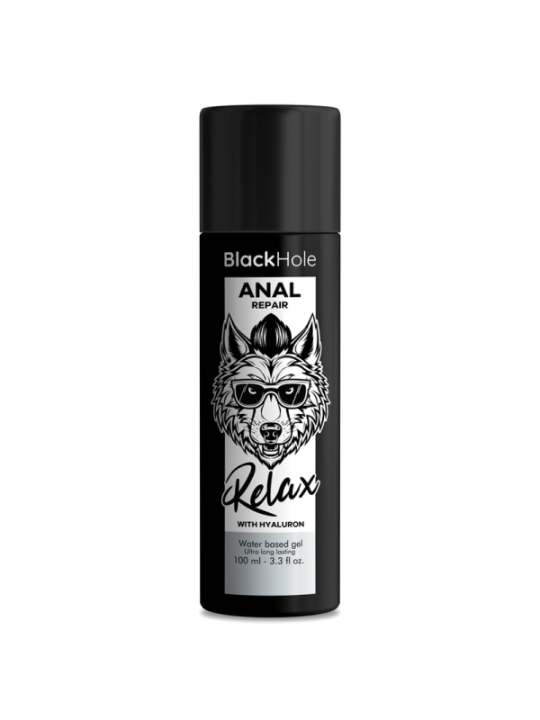BLACK HOLE - RÉPARATION ANALE RELAX À BASE D'EAU AVEC HYALURON 100 ML