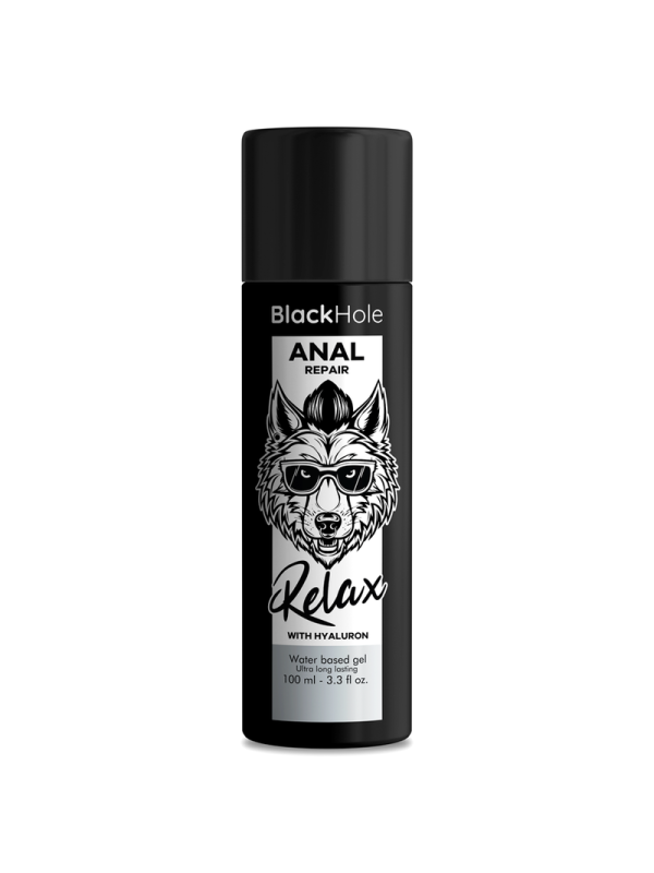 BLACK HOLE - RÉPARATION ANALE RELAX À BASE D'EAU AVEC HYALURON 100 ML