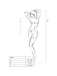 PASSION - BS094 BODYSTOCKING BLANC TAILLE UNIQUE